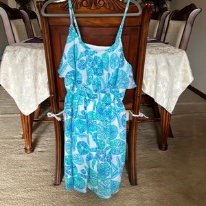 Lilly Pulitzer Spaghetti Strap Sundress with Ruffled Bodice -Size M
